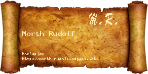 Morth Rudolf névjegykártya